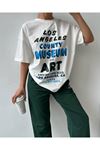 ART Baskılı T-shirt Eşofman Altı Jogger-Baskılı Alt Üst Eşofman Takım Oversize Bisiklet Yaka