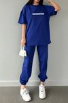 Kadın Saks Mavisi Oversize Eşofman Takımı - THATSSOFETCH Baskılı Rahat Takım