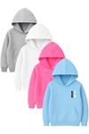 4'lü Unisex Kapüşonlu Hoodie Seti – RUN Baskılı Kanguru Cepli Sweatshirt