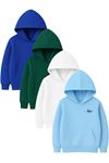 4'lü Unisex Kapüşonlu Hoodie Seti – HOPE Baskılı Kanguru Cepli Sweatshirt