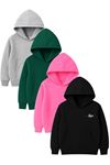 4'lü Unisex Kapüşonlu Hoodie Seti – HOPE Baskılı Kanguru Cepli Sweatshirt