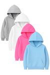 4'lü Kapüşonlu Basic Sweatshirt Seti - Düz Kışlık Şardonlu Kumaş