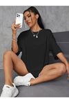 Siyah Oversize T-shirt - Oversize Unisex