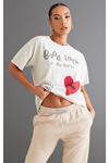 Vizon Oversize Hope T-shirt - Oversize Baskılı