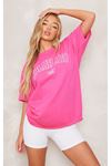 Colarado 1995 Süprem T-Shirt - Pembe Baskılı Oversize Bisiklet Yaka Kısa Kol Tişört