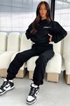 Thatsso Edition Limited Fetch Eşofman Takımı Sweatshirt Jogger - Siyah Baskılı Oversize Kapüşonlu