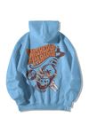 Washed Up Paradise Oversize Sweatshirt - Bebe Mavisi Şardonlu Pamuk Kalın Kapüşonlu