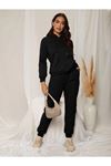 Basic Düz Eşofman Takımı Sweatshirt Jogger