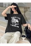 Architecture Süprem T-Shirt - Siyah Baskılı Oversize Bisiklet Yaka Kısa Kol Tişört