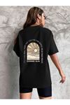 Exodus Süprem T-Shirt - Siyah Baskılı Oversize Bisiklet Yaka Kısa Kol Tişört