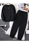 Oversize Basic Eşofman Takımı Siyah