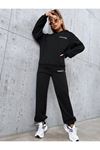 Siyah Kapüşonlu Kombin Alt Üst Eşofman Takımı private