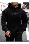 Kapüşonlu Oversize Sweatshirt Siyah Bright Future