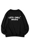 BİSİKLET YAKA Oversize Sweatshirt Siyah BKUD